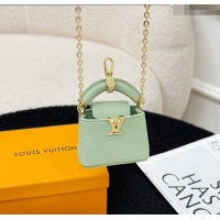 Top Design Louis Vuitton Micro Bag Capucines Pouch Bag Charm 0115 Light Green 2025