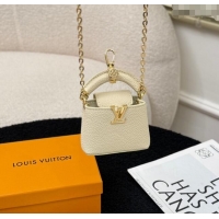 Best Price Louis Vuitton Micro Bag Capucines Pouch Bag Charm 0115 White 2025