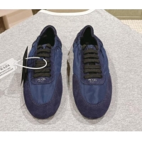 Trendy Design Prada Women's Collapse Re-Nylon and suede elasticized sneakers Dark Blue 1227131