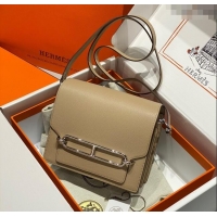 Inexpensive Hermes Roulis Mini Bag 18cm in Evercolor Leather H0118 Coat Grey 2025