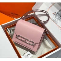 Top Grade Hermes Roulis Mini Bag 18cm in Evercolor Leather H0118 Milk Shake Pink 2025