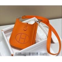 Classic Specials Hermes Evelyne Mini Bag 18cm in Togo Calfskin H0118 Fire Orange 2025