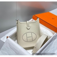 Super Quality Hermes Evelyne Mini Bag 18cm in Togo Calfskin H0118 Cream White 2025