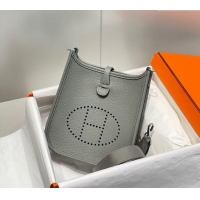 Most Popular Hermes Evelyne Mini Bag 18cm in Togo Calfskin H0118 Cloud Grey 2025