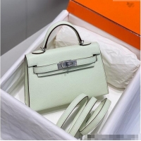 Well Crafted Hermes Mini Kelly II Bag 19cm in Epsom Leather 0118 Bubble Green 2025