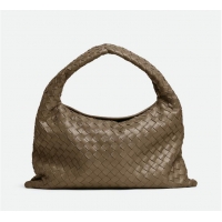 Best Price Bottega Veneta Large Hop Shoulder Bag With Intrecciato Calf Leather 763970 Pinecone