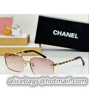 Good Taste Chanel Sunglasses with Chain CH4282 Light Pink 2024