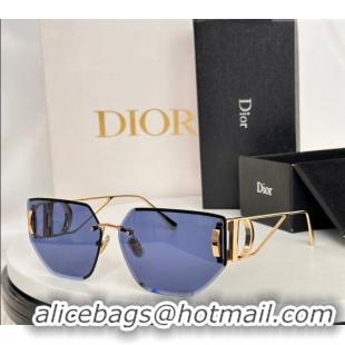 New Style Dior 30 Montaigne B3U Sqaure Sunglasses D5116 Blue 2024