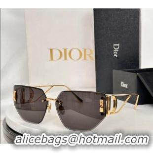 Discount Dior 30 Montaigne B3U Sqaure Sunglasses D5116 Grey/Gold 2024