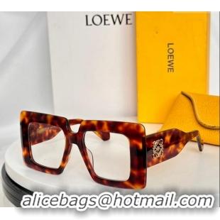 Super Quality Loewe Sqaure Sunglasses with Stripes LW40090 Orange/Clear 2024