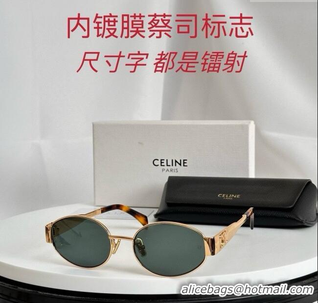 Best Price Celine Triomphe Sunglasses CL40235U 02 Black/Gold 2025