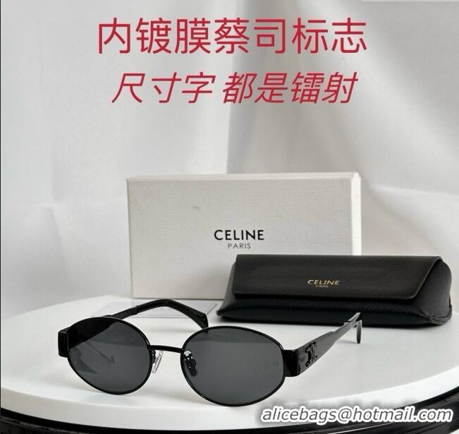 New Release Creation Celine Triomphe Sunglasses CL40235U 04 All Black 2025