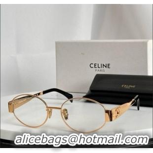 New Design Celine Triomphe Glasses CL40235U 09 Gold 2025