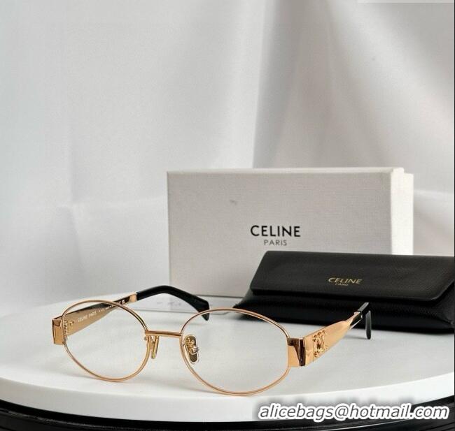 New Design Celine Triomphe Glasses CL40235U 09 Gold 2025