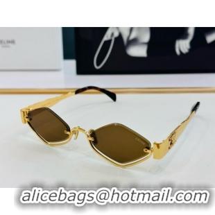 Hot Style Celine Triomphe Sunglasses CL42117U 12 Brown/Gold 2025