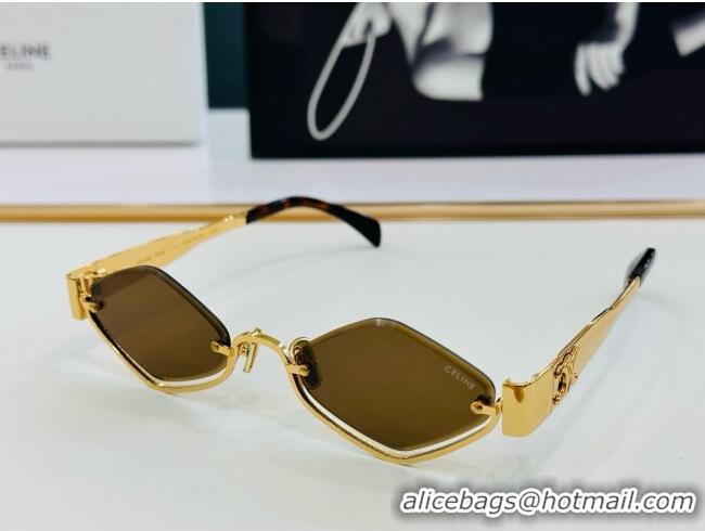 Hot Style Celine Triomphe Sunglasses CL42117U 12 Brown/Gold 2025