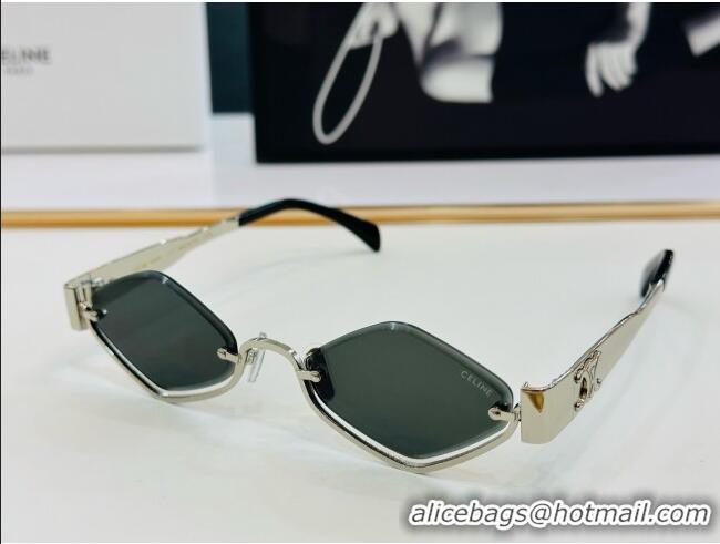 Well Crafted Celine Triomphe Sunglasses CL42117U 13 Black/Silver 2025