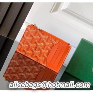 Spot Bulk Goyard Bourbon Zipped Card holders Wallet GY3321 Orange 2025