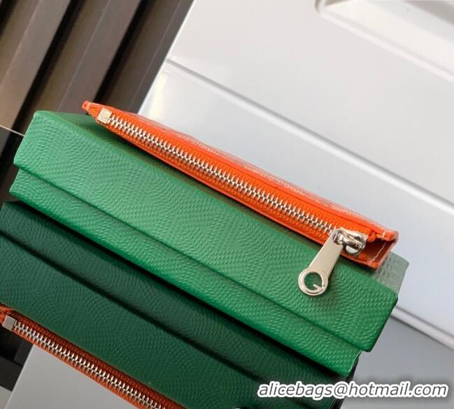 Spot Bulk Goyard Bourbon Zipped Card holders Wallet GY3321 Orange 2025