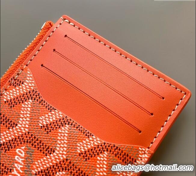 Spot Bulk Goyard Bourbon Zipped Card holders Wallet GY3321 Orange 2025