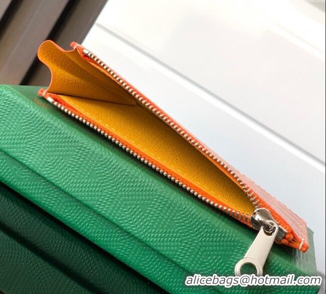 Spot Bulk Goyard Bourbon Zipped Card holders Wallet GY3321 Orange 2025