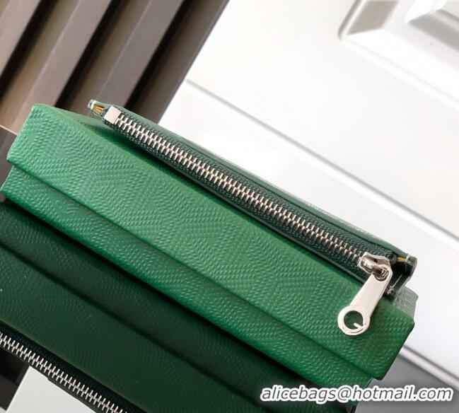 Sumptuous Goyard Bourbon Zipped Card holders Wallet GY3321 Green 2025