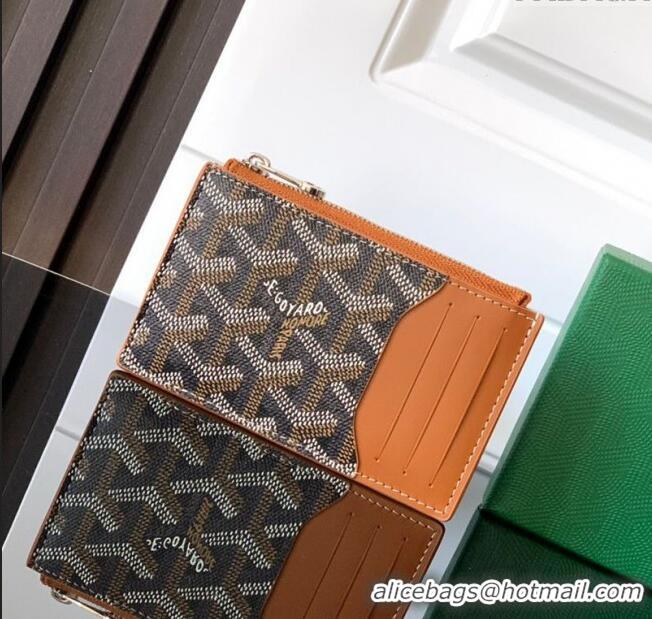 Buy Classic Goyard Bourbon Zipped Card holders Wallet GY3321 Brown 2025