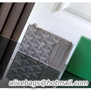 Buy Classic Goyard Bourbon Zipped Card holders Wallet GY3321 Grey 2025