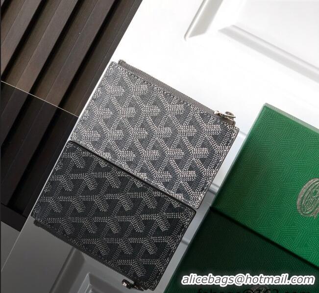 Buy Classic Goyard Bourbon Zipped Card holders Wallet GY3321 Grey 2025