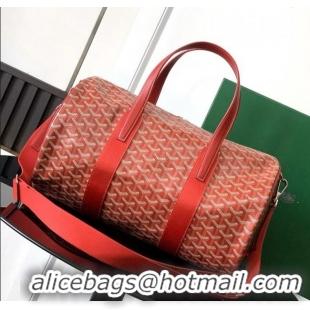 New Release Creation Goyard Barrel 40 Sports Bag GY020248 Red 2025