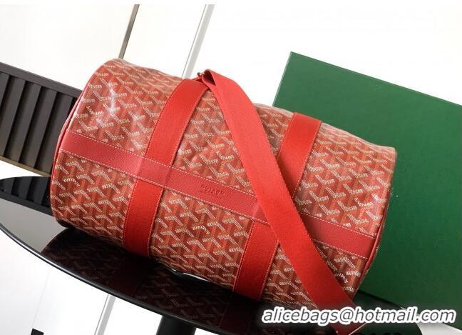 New Release Creation Goyard Barrel 40 Sports Bag GY020248 Red 2025