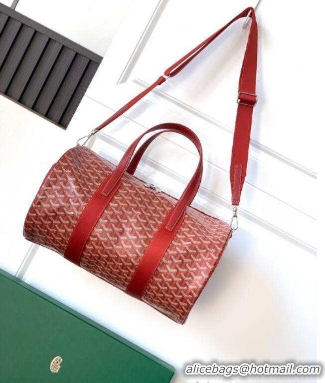 New Release Creation Goyard Barrel 40 Sports Bag GY020248 Red 2025