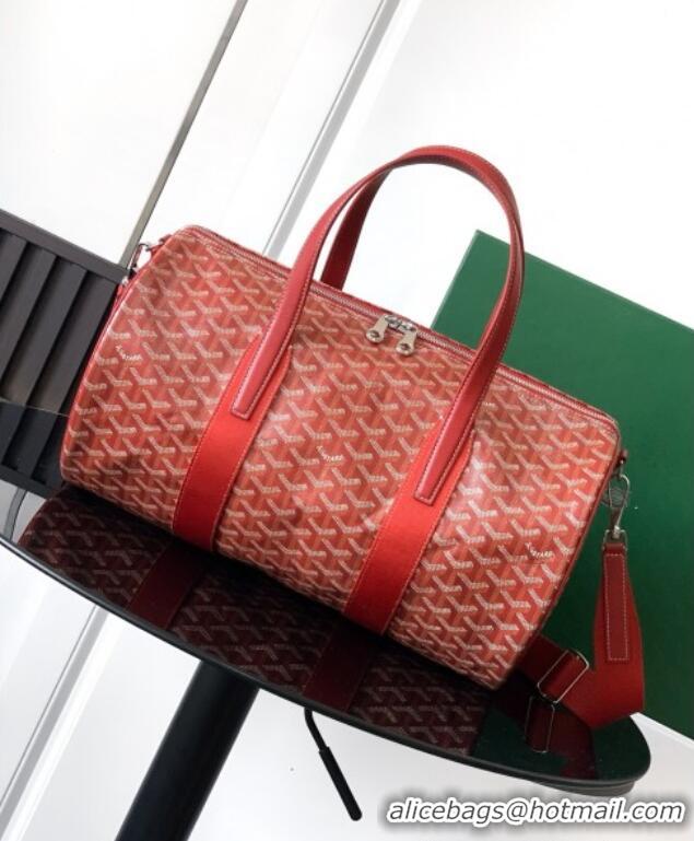 New Release Creation Goyard Barrel 40 Sports Bag GY020248 Red 2025