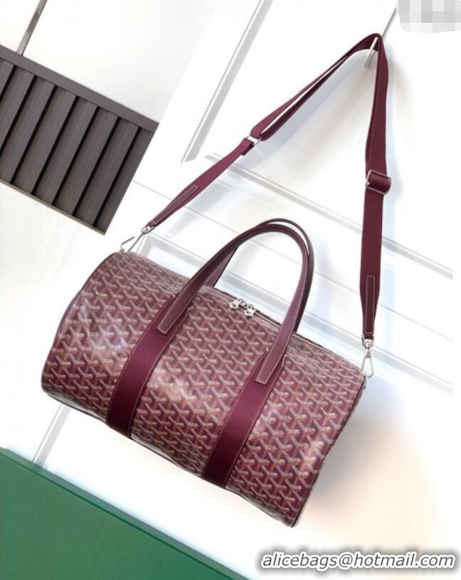 Best Price Goyard Barrel 40 Sports Bag GY020248 Burgundy 2025