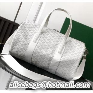 Best Grade Goyard Barrel 40 Sports Bag GY020248 White 2025