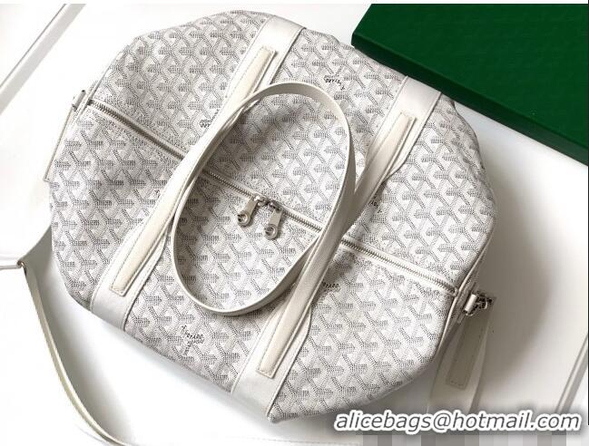 Best Grade Goyard Barrel 40 Sports Bag GY020248 White 2025