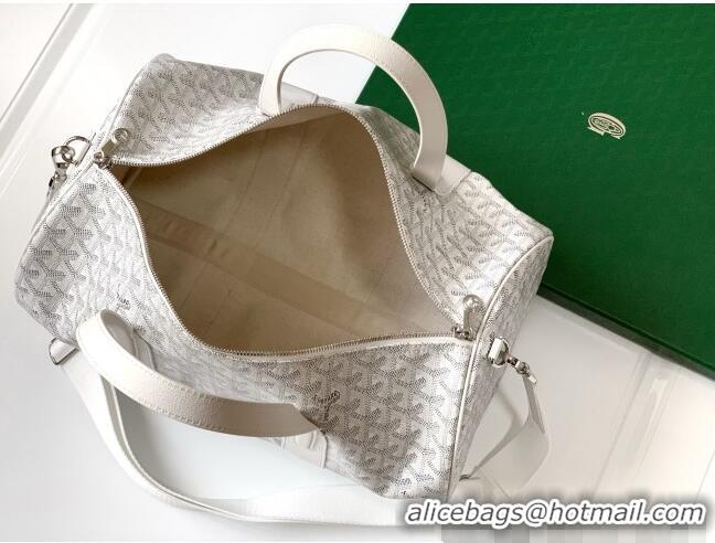 Best Grade Goyard Barrel 40 Sports Bag GY020248 White 2025