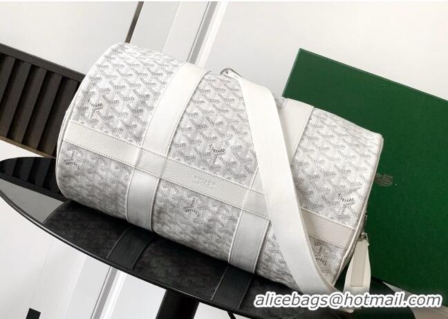 Best Grade Goyard Barrel 40 Sports Bag GY020248 White 2025