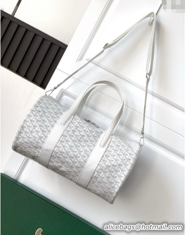 Best Grade Goyard Barrel 40 Sports Bag GY020248 White 2025