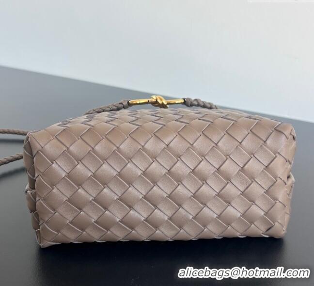 Best Price Bottega Veneta Small Andiamo Top Handle Bag in Intrecciato Leather 743568 Grey 2025