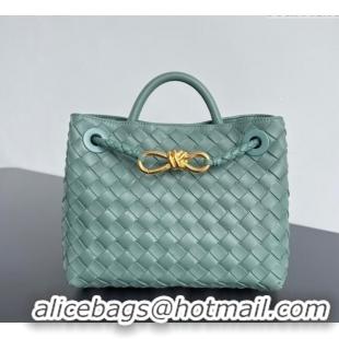 Top Design Bottega Veneta Small Andiamo Top Handle Bag in Intrecciato Leather 743568 New Sage Green 2025