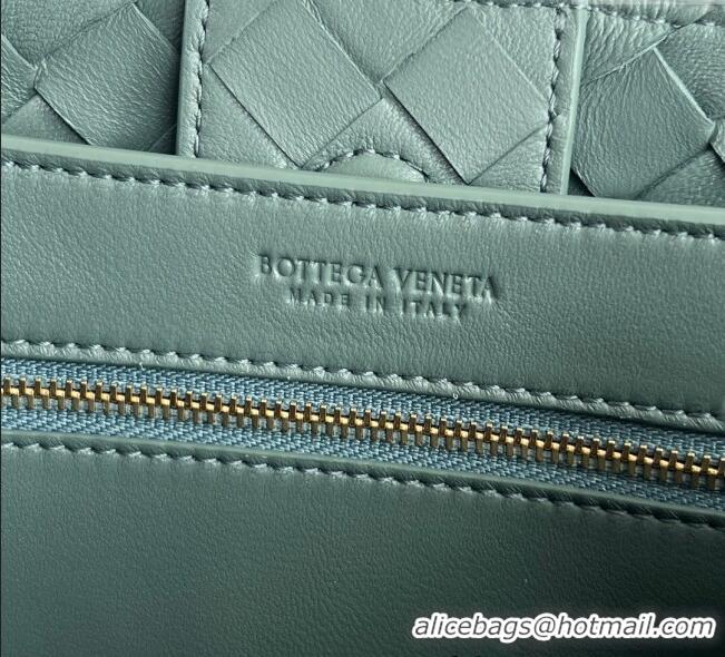 Top Design Bottega Veneta Small Andiamo Top Handle Bag in Intrecciato Leather 743568 New Sage Green 2025