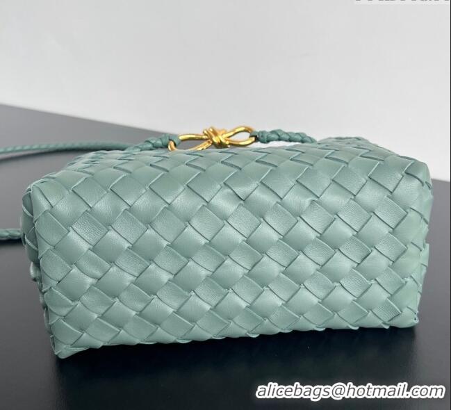 Top Design Bottega Veneta Small Andiamo Top Handle Bag in Intrecciato Leather 743568 New Sage Green 2025