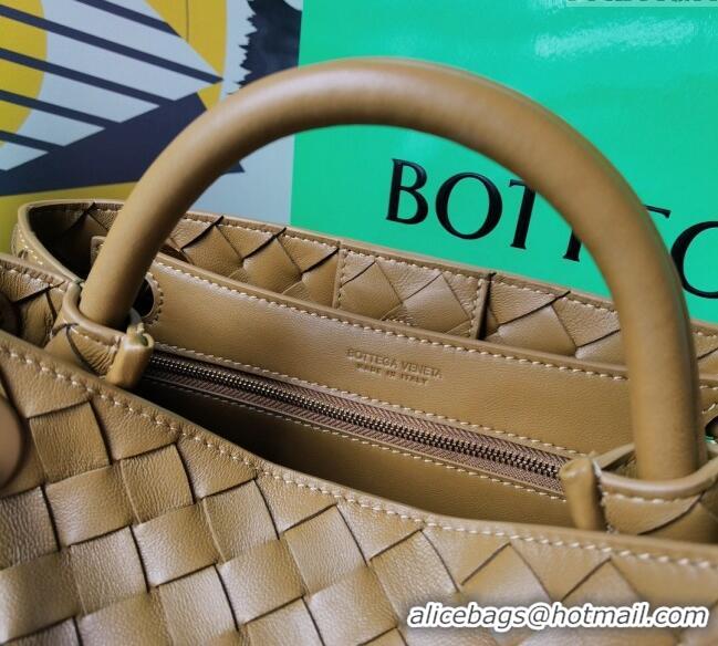 Hot Sell Bottega Veneta Small Andiamo Top Handle Bag in Intrecciato Leather 743568 Acorn Brown 2025