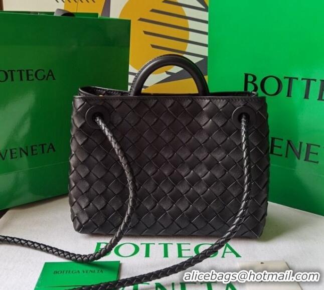 Spot Bulk Bottega Veneta Small Andiamo Top Handle Bag in Intrecciato Leather 743568 Black/Gold 2025