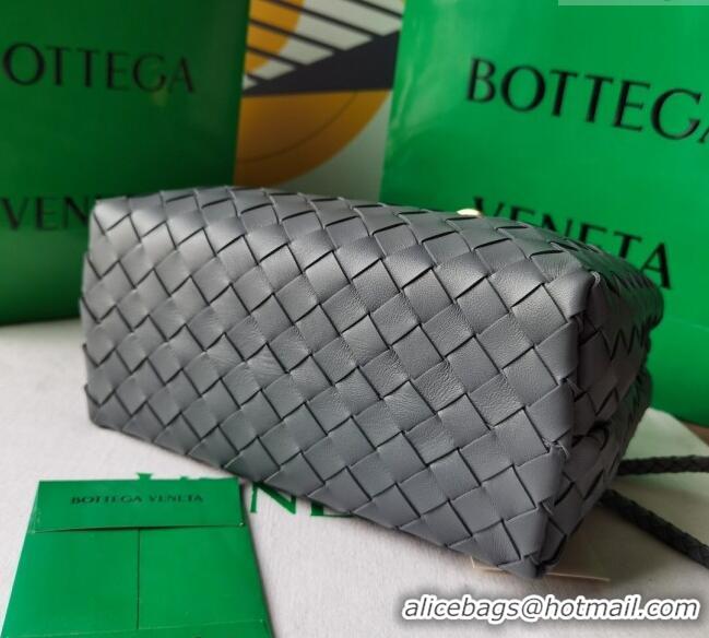 Market Sells Bottega Veneta Small Andiamo Top Handle Bag in Intrecciato Leather 743568 Slate Grey 2025