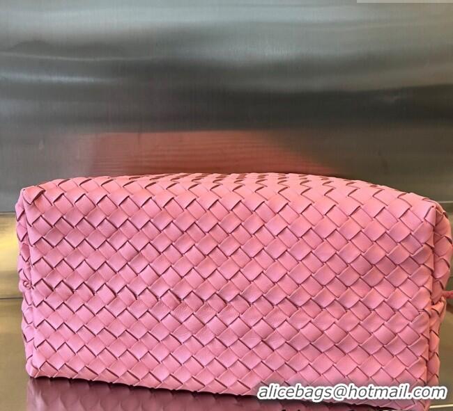 Top Quality Bottega Veneta Large Andiamo Top Handle Bag in Intrecciato Leather 743575 Pink 2025