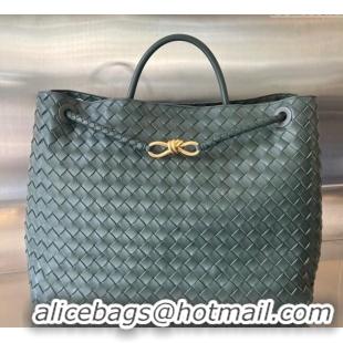 Buy Discount Bottega Veneta Large Andiamo Top Handle Bag in Intrecciato Leather 743575 Slate Grey 2025