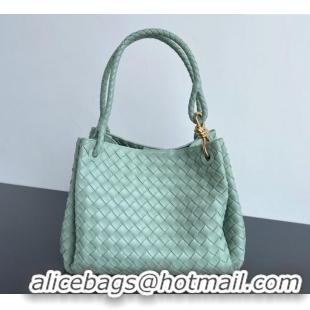 Luxury Classic Bottega Veneta Large Parachute Shoulder Bag in Intrecciato Leather 796571 Aloe Green 2025