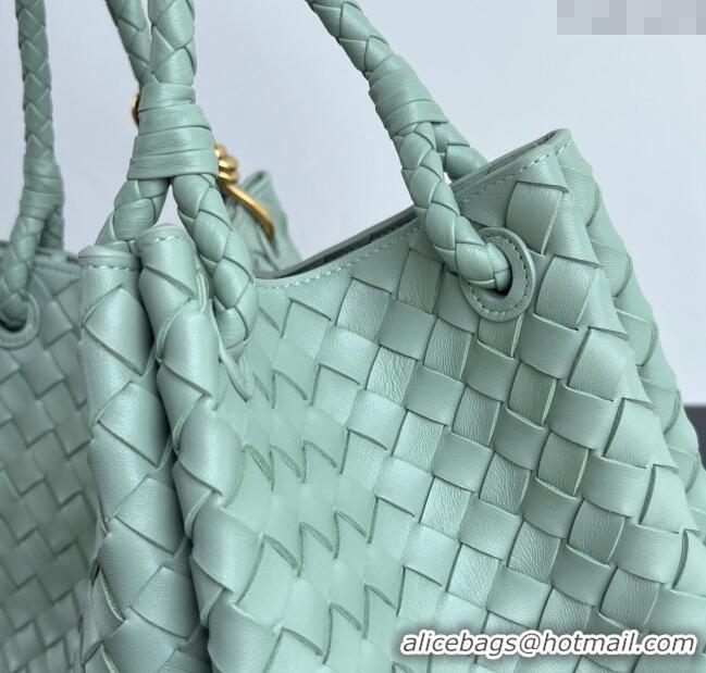 Luxury Classic Bottega Veneta Large Parachute Shoulder Bag in Intrecciato Leather 796571 Aloe Green 2025